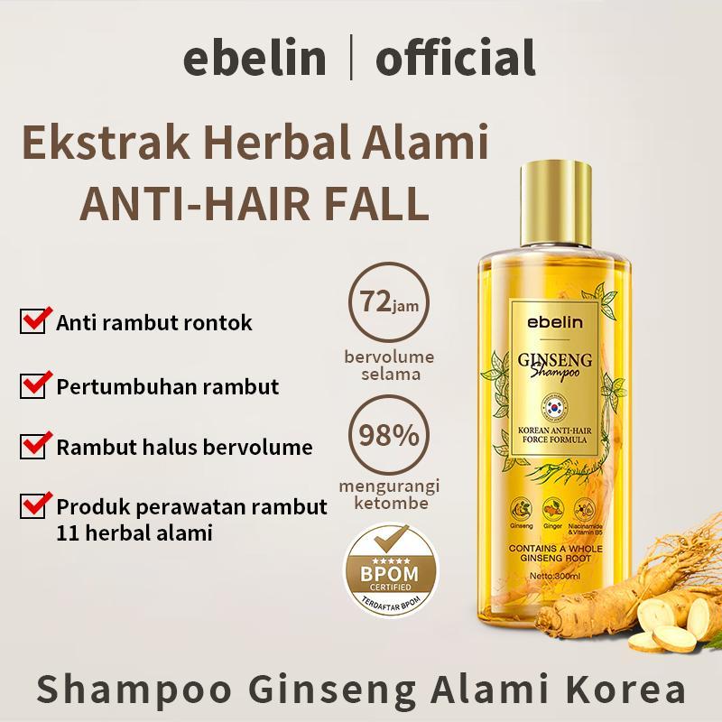 Ebelin Ginseng Shampoo Anti hairfall | ginseng shampoo anti rontok | shampoo anti rontok