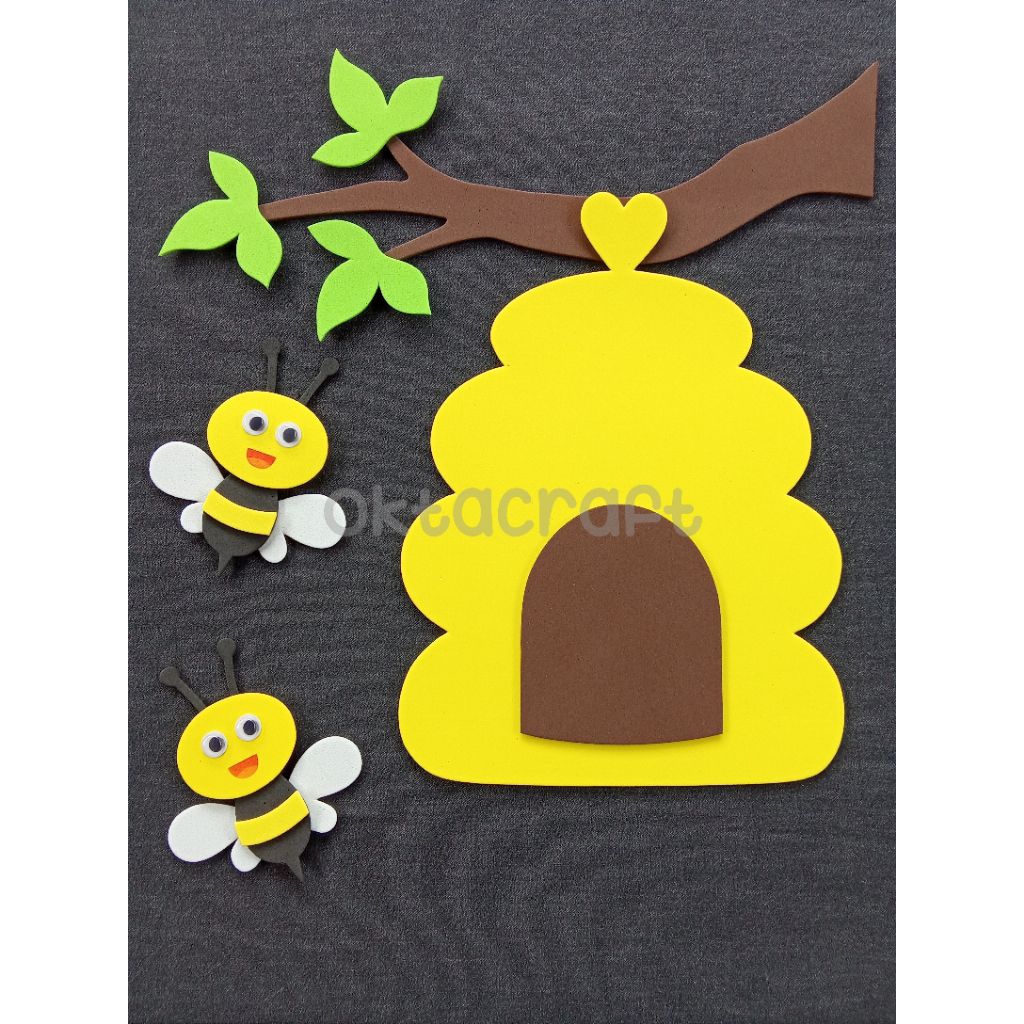 1 set/hiasan sarang lebah/hiasan lebah/hiasan dinding kelas tk/hiasan dinding kelas sd/hiasan dindin
