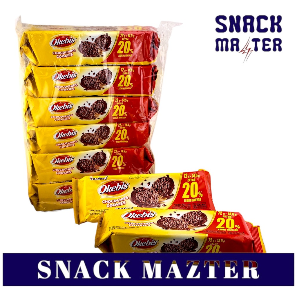 

Inafood Okebis Chocochips Cookies PACK - Netto 72gr 6 bks