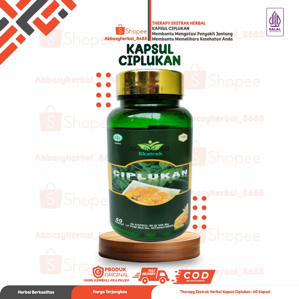 Abbasy Herbal_Kapsul Ciplukan Therapy Ekstract Herbal Isi 60 Kapsul