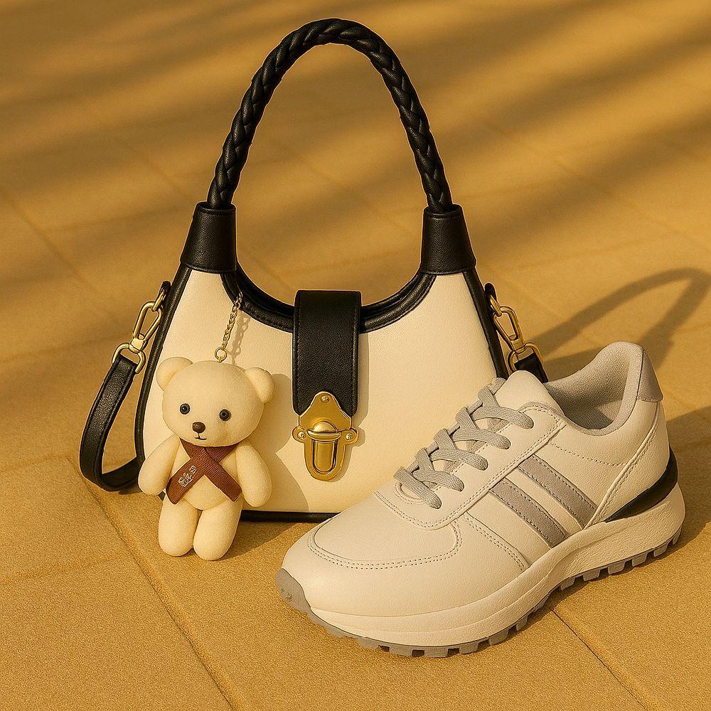 paket hemat 2set sepatu wanita adista+tas slempang wanita bonpita plus boneka