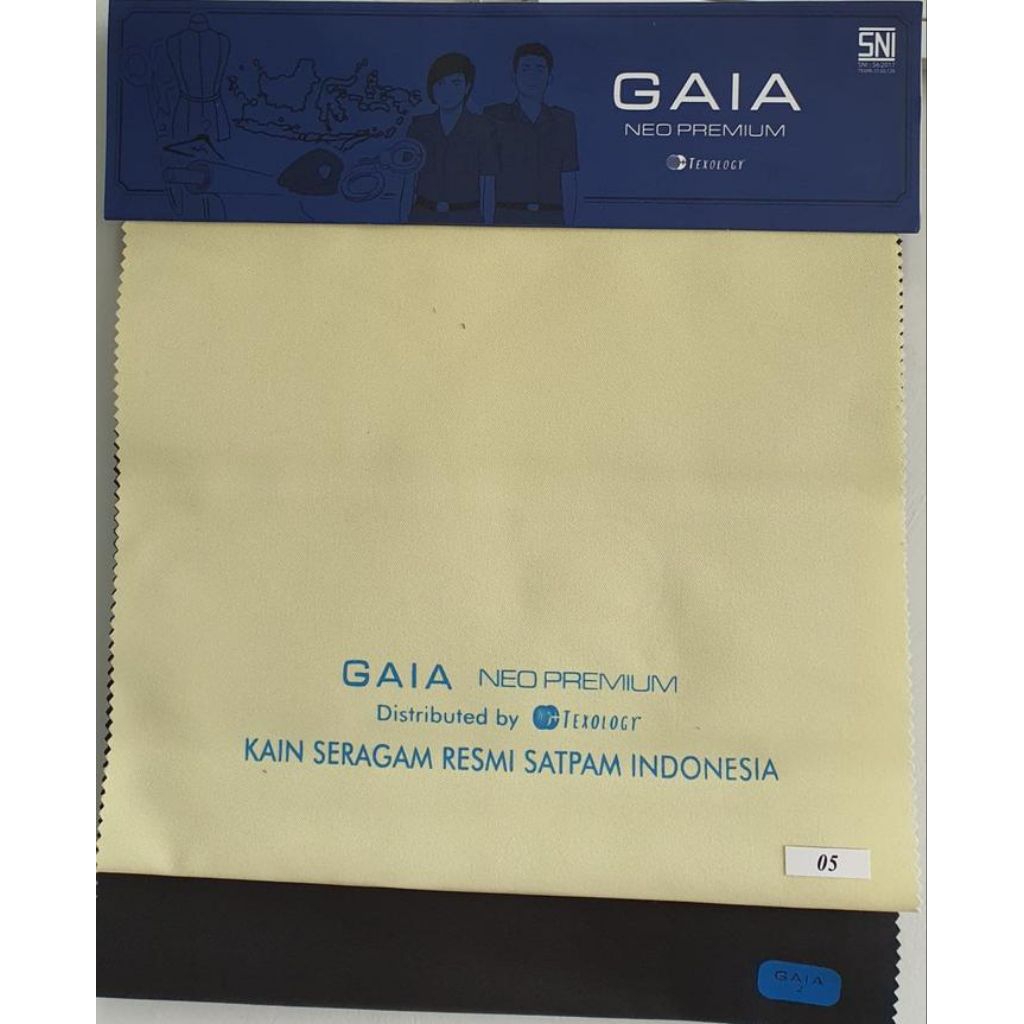 kain GAIA premium per 0,5 meter kain resmi cocok untuk seragam satpam cream coklat tua