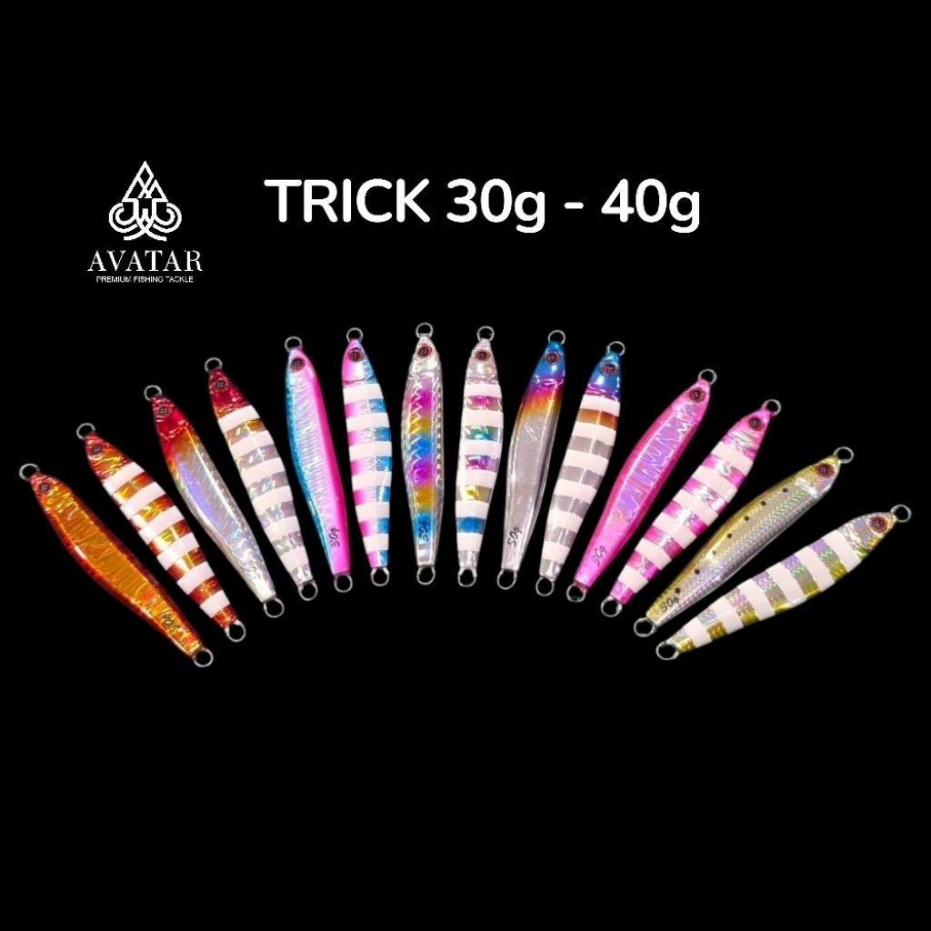 Umpan pancing Metal Jig AVATAR TRICK 30g - 40g + GID ( Copy of GX Trick Metal ) + FREE ASISST HOOK