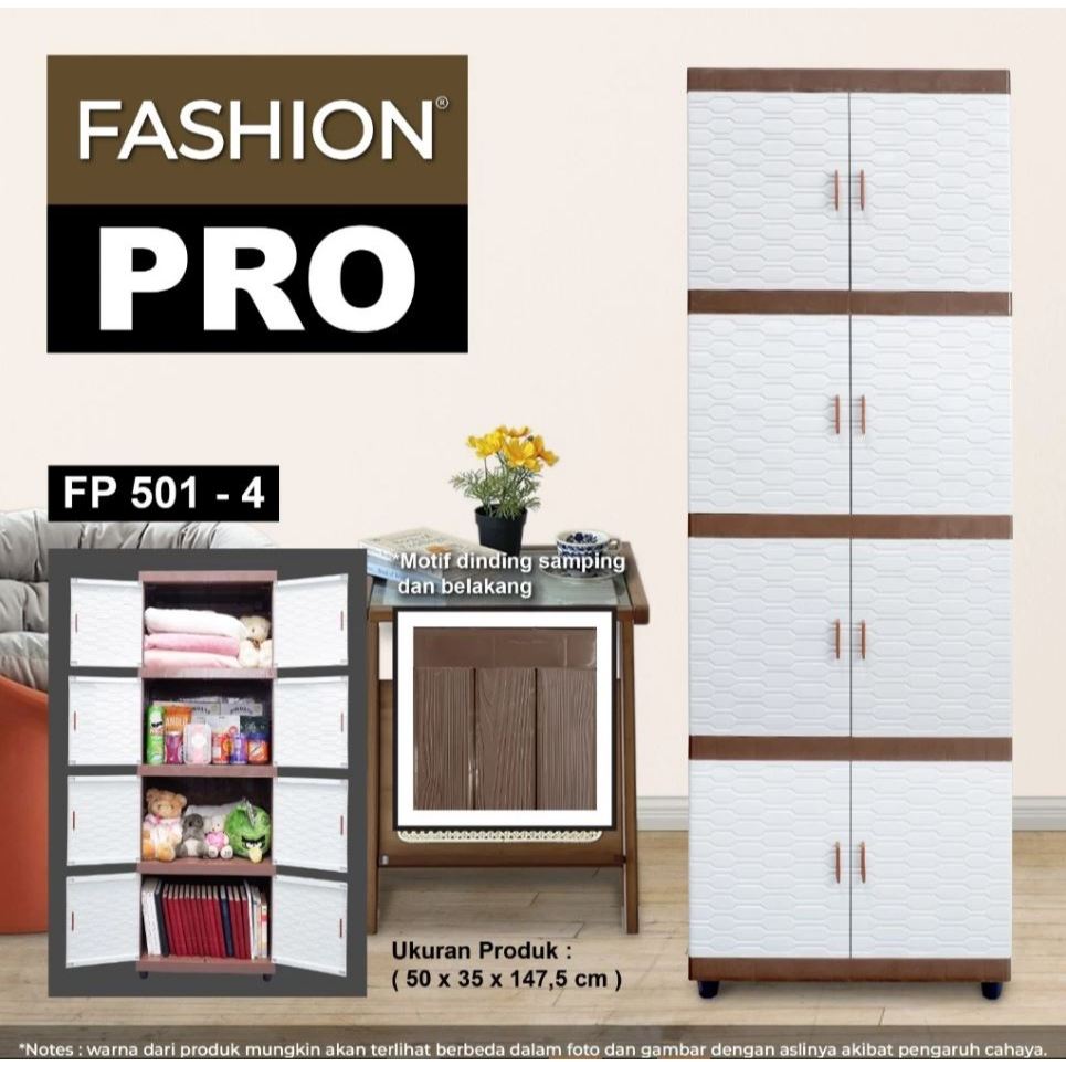 Lemari Club Plastik Fashion Pro Motif 501 Susun 2 / Susun 3 / Susun 4 / Susun 5 - Lemari Pakaian Min