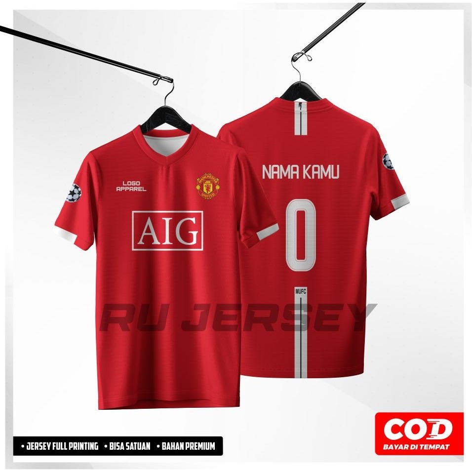 Jersey MU UTD Final UCL 2007/2008 Full Printing