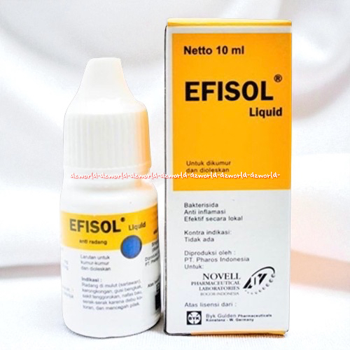 Efisol Dequalinium Chloride 10ml Larutan Untuk Infeksi Selaput Lendir Mulut Obat Sariawan Dan Nafas 