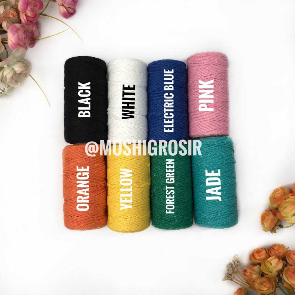 1 ROLL - TALI MACRAME / TALI KATUN MACRAME / TALI KATUN SATU WARNA / TALI KATUN ANEKA WARNA