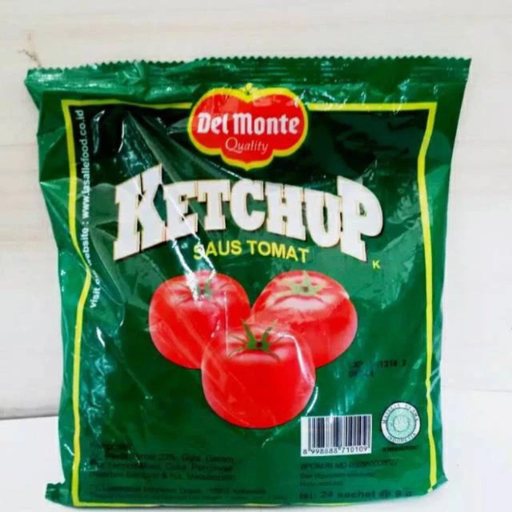 

Delmonte saus tomat sacshet 24x9/Delmonte saus extra hot sacshet 24x9gr