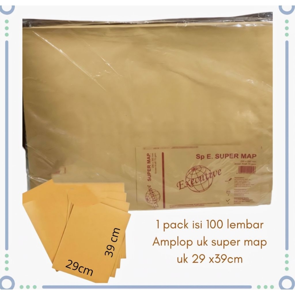 

Amplop Coklat Executive Super Map( 290x390)