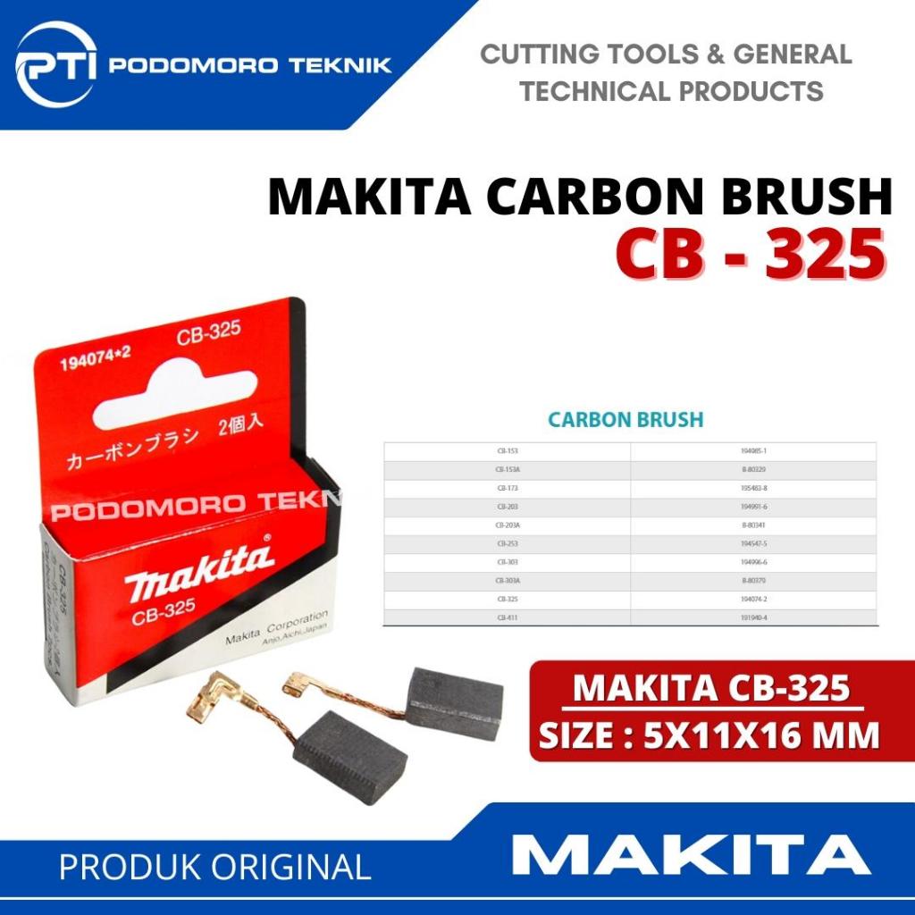 Makita CB-325 Carbon Brush / Spul Arang Mesin Gerinda / Sepul / Bostel / CB 325 1 SET 2 PCS