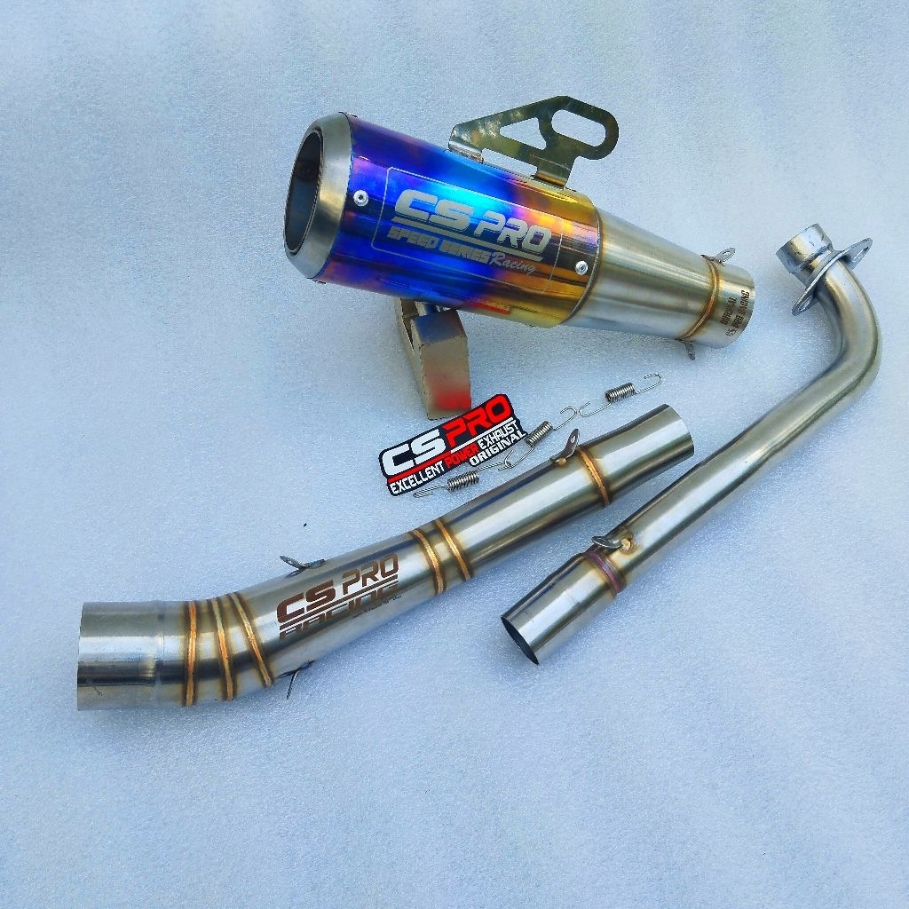 Knalpot original Cs Pro racing untuk motor bebek Jupiter z Jupiter z1 Jupiter mx135 vega r/zr supra 