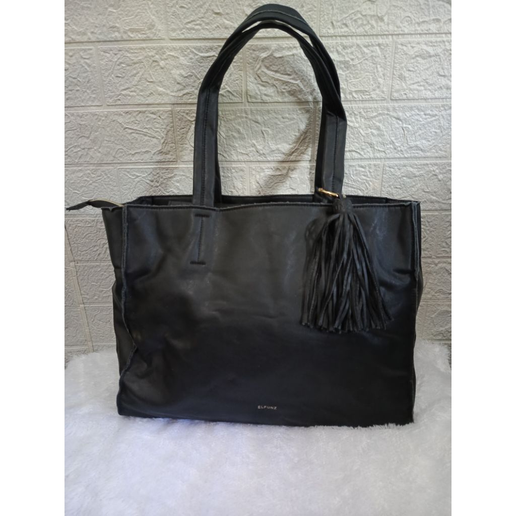 Tote bag preloved elfunz kulit asli