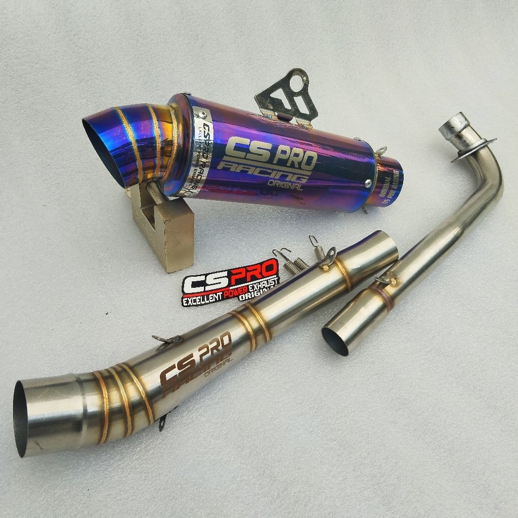 Knalpot original Cs Pro racing untuk motor bebek Jupiter z Jupiter z1 Jupiter mx 135 vega r/zr supra