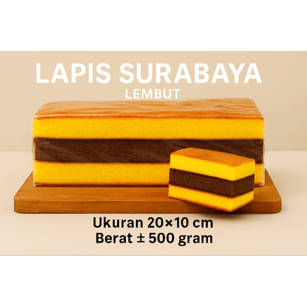 

Kue Lapis Surabaya Premium Full Kuning Telur, Lembut & Tahan Lama ukuran 10x20 cm