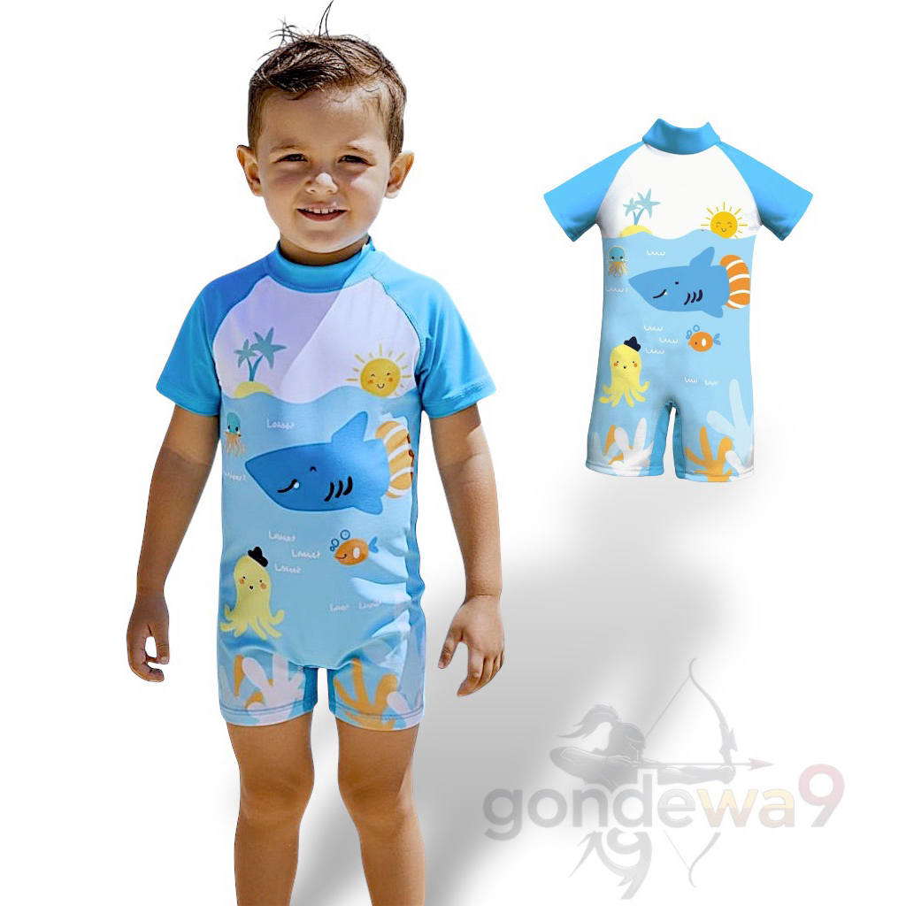 baju renang  baby shark 1-9 tahun