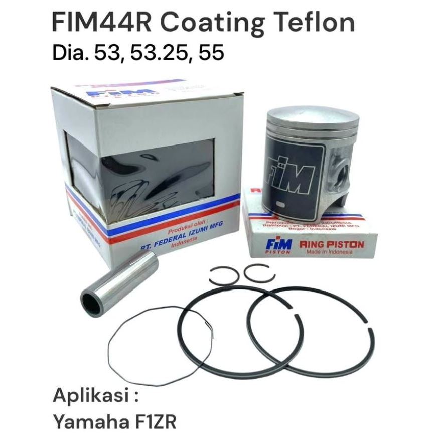 PISTON KIT FIM 44R 100% ORIGINAL PISTON FIZR FIM OS.100 - 300 / 53MM - 55MM PISTON SEHER FIZR LAPIS 