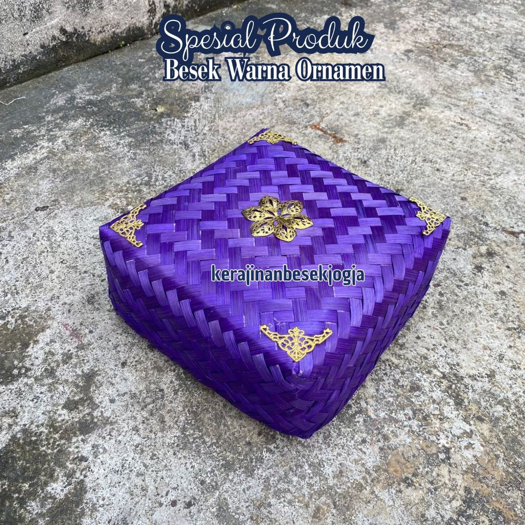 BESEK WARNA HIAS ORNAMEN | besek warna warni besek nasi besek hantaran besek bingkisan hampers
