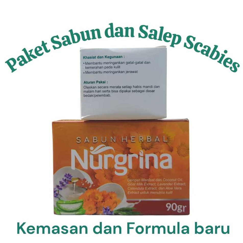 Sabun dan Salep Scabies Kudis Gudik Pada Manusia | Paket Salep/Cream dan Sabun Herbal Khairegina