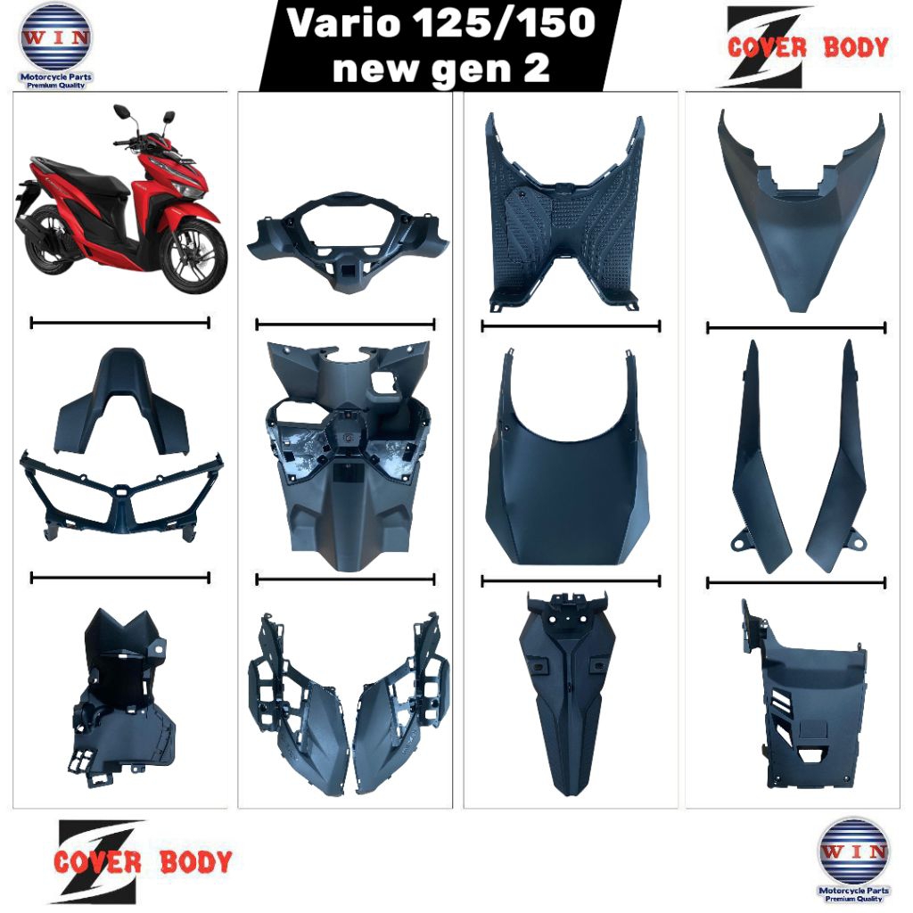 ORIGINAL WIN fulset body kasar vario 125 all new GEN 2
