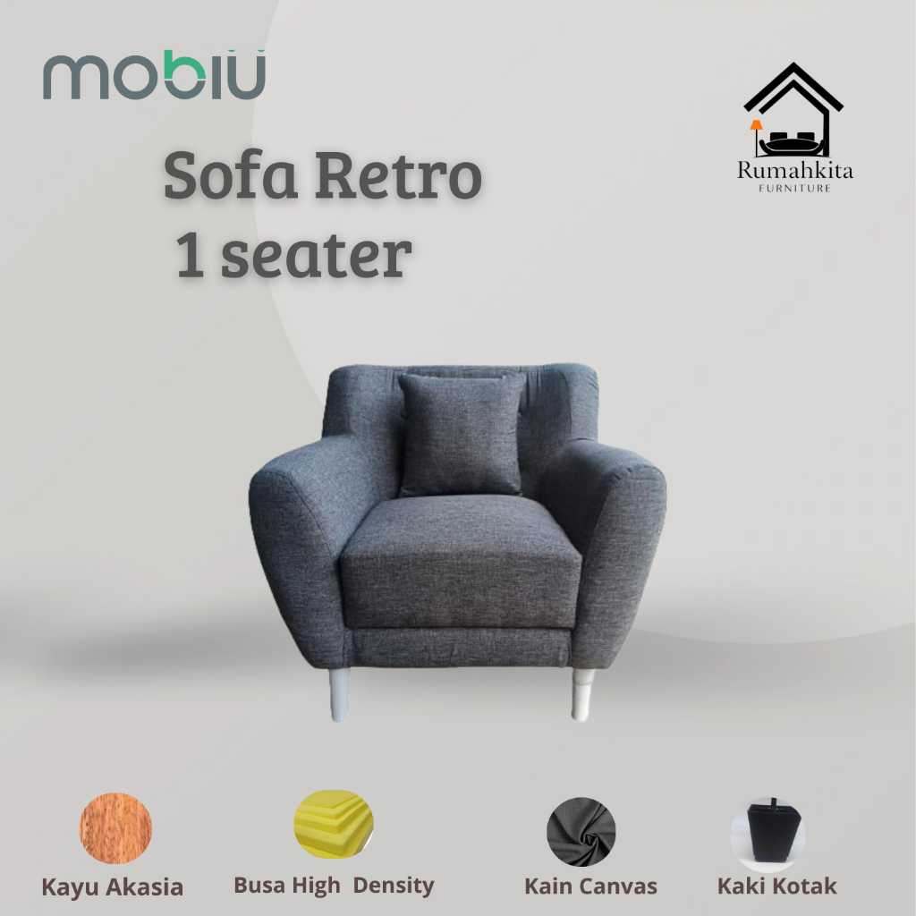 Sofa Retro 1 Seater Minimalis
