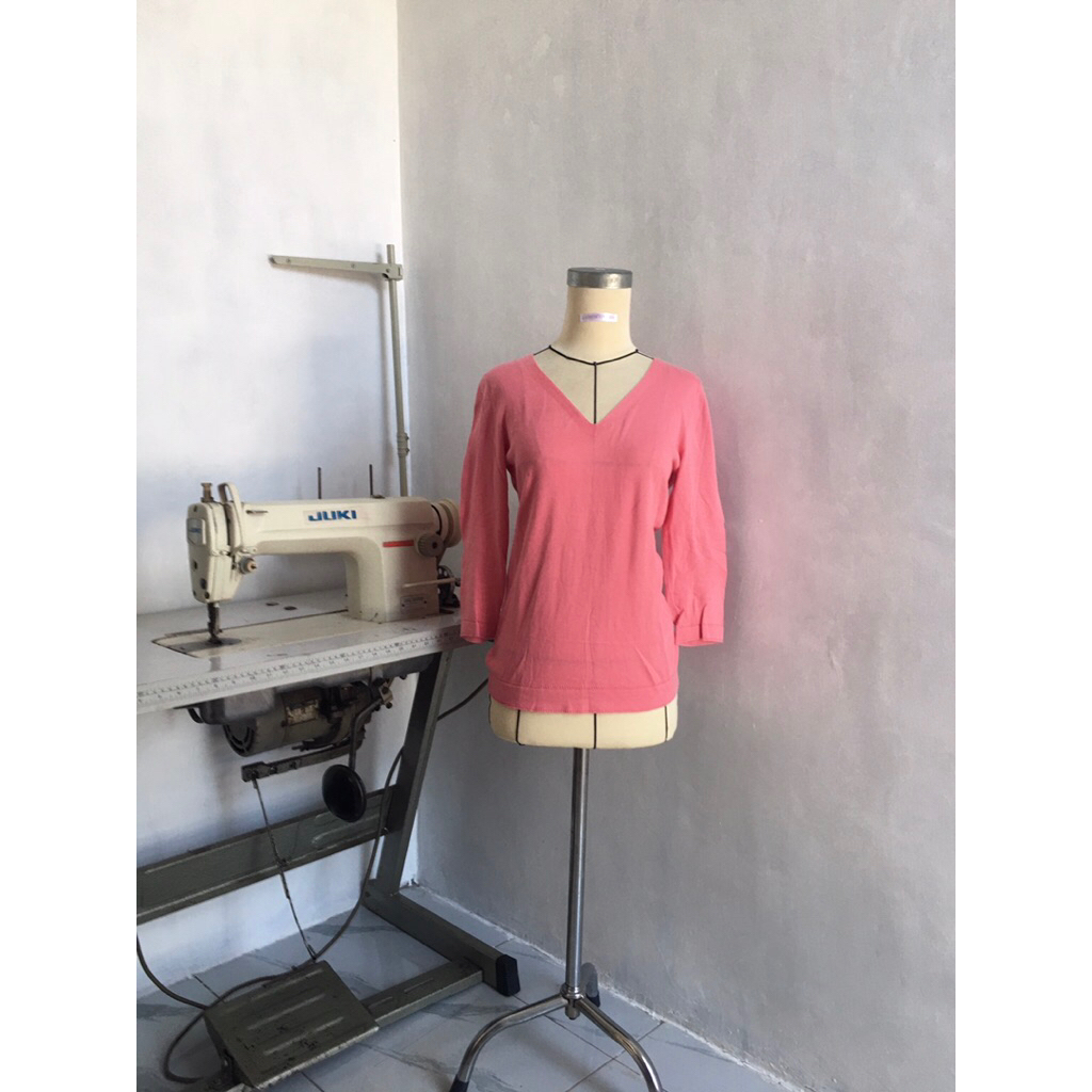 blouse/baju rajut wanita warna pink (wajib baca deskripsi)