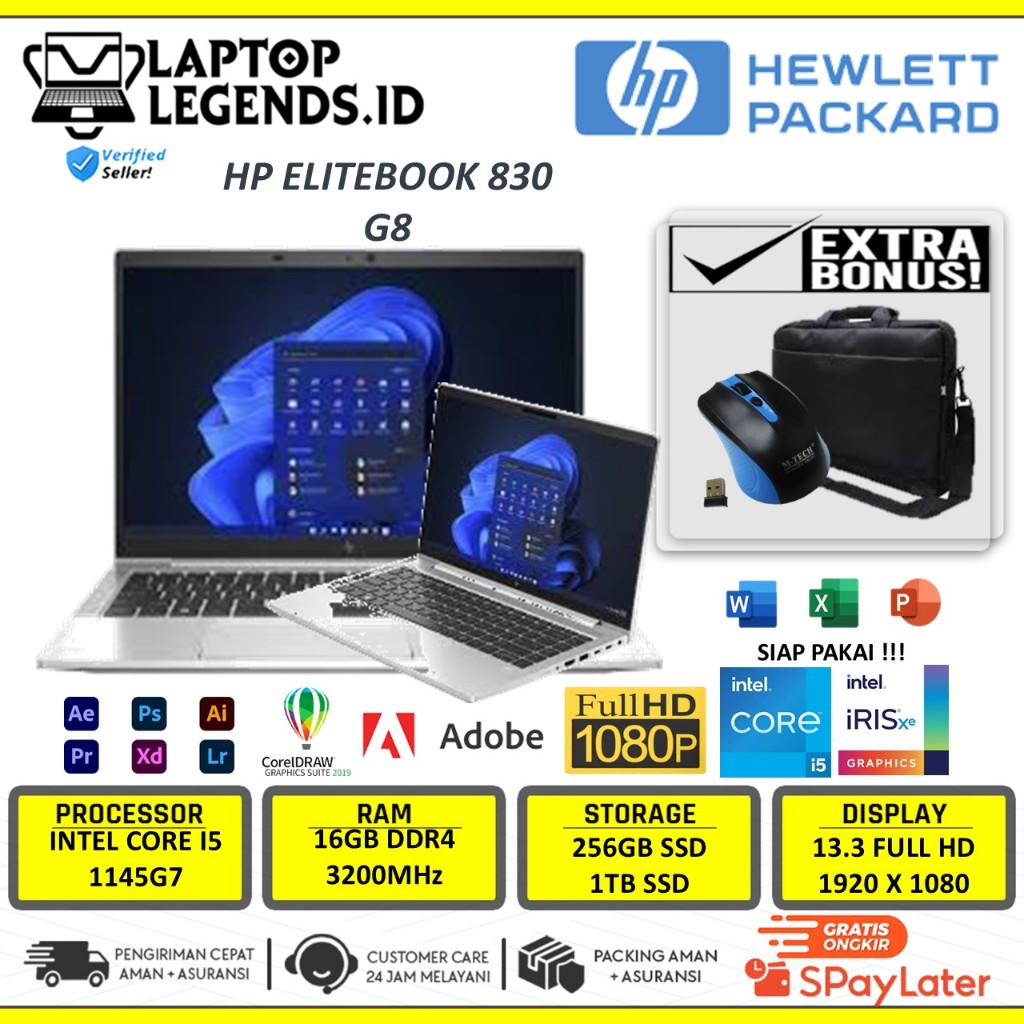 Laptop Hp Elitebook 830 G8 Intel Core I5 1145G7 16GB 1TB 13 Inch Full Hd WIN10PRO