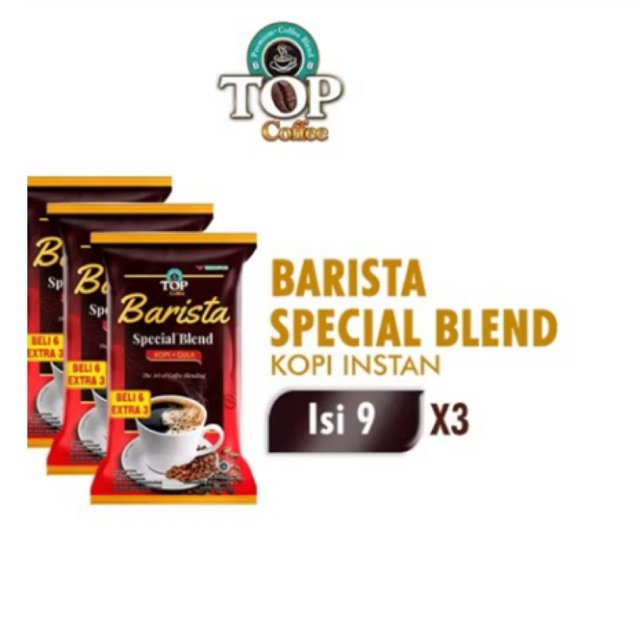

Top Coffee Kopi Barista Special Blend Pack 25 gr isi 6 + 3 pcs x3