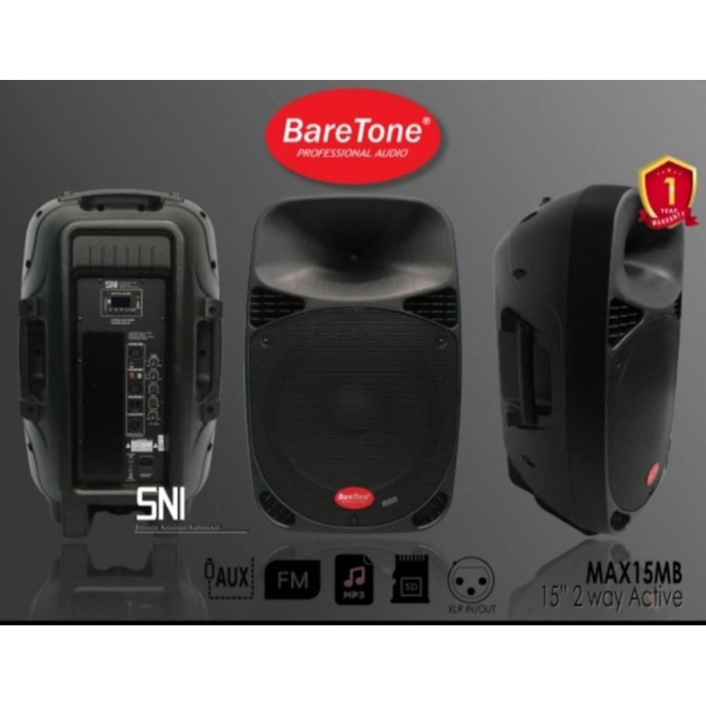 SPEAKER MONITOR BARETONE MAX 15MB (15 INCH AKTIF) BLUETOOTH
