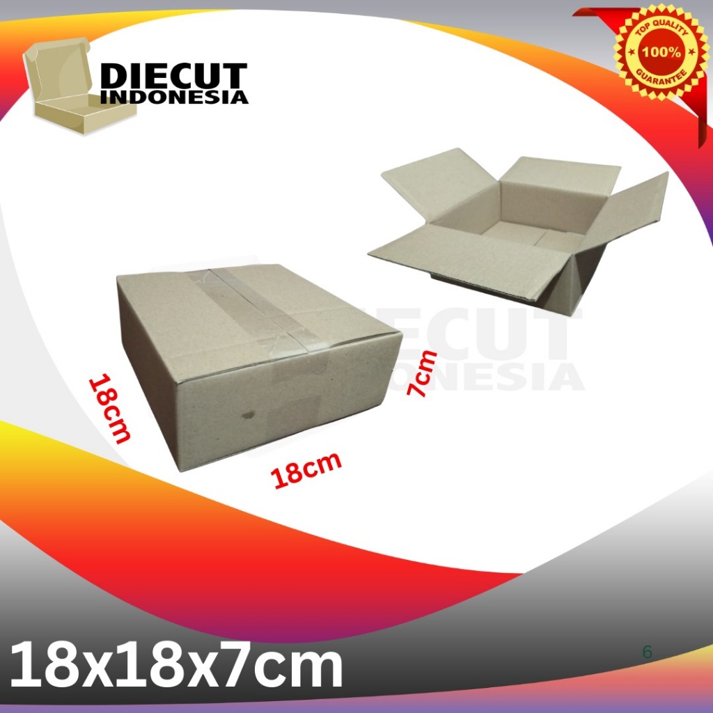 

Box BARU uk 18x18x7 cm kardus kotak baru packing packaging POLOS SHEET