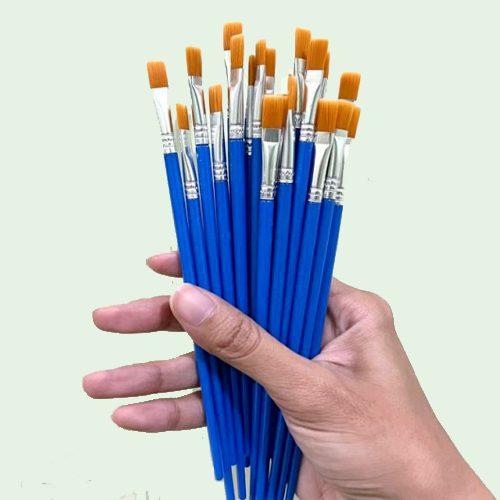 

Kuas Cat Lukis Kecil Kotak | Flat Brush Mini untuk Akrilik, Cat Air, Cat Minyak, DIY