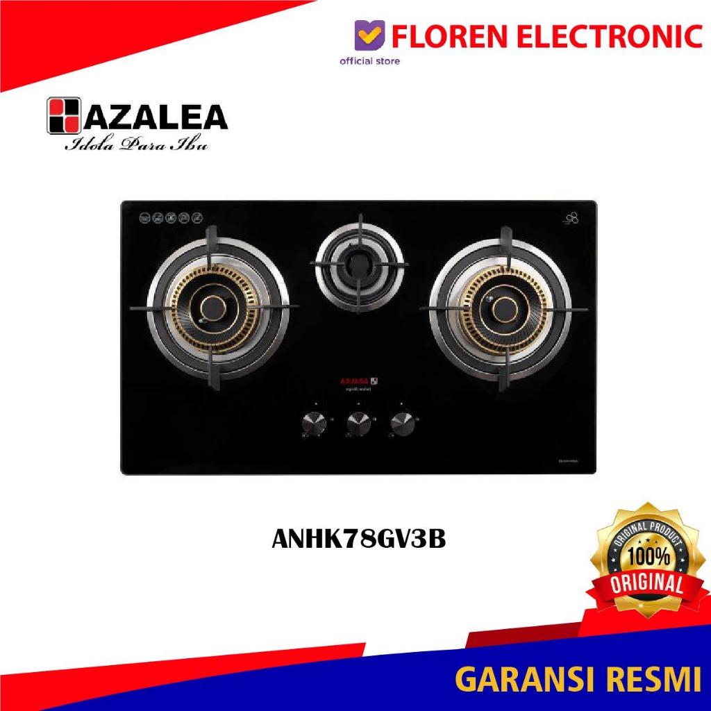 Azalea ANHK78GV3B Kompor Tanam Gas 3 Tungku Full Brass Burner 78cm Garansi Resmi Azalea