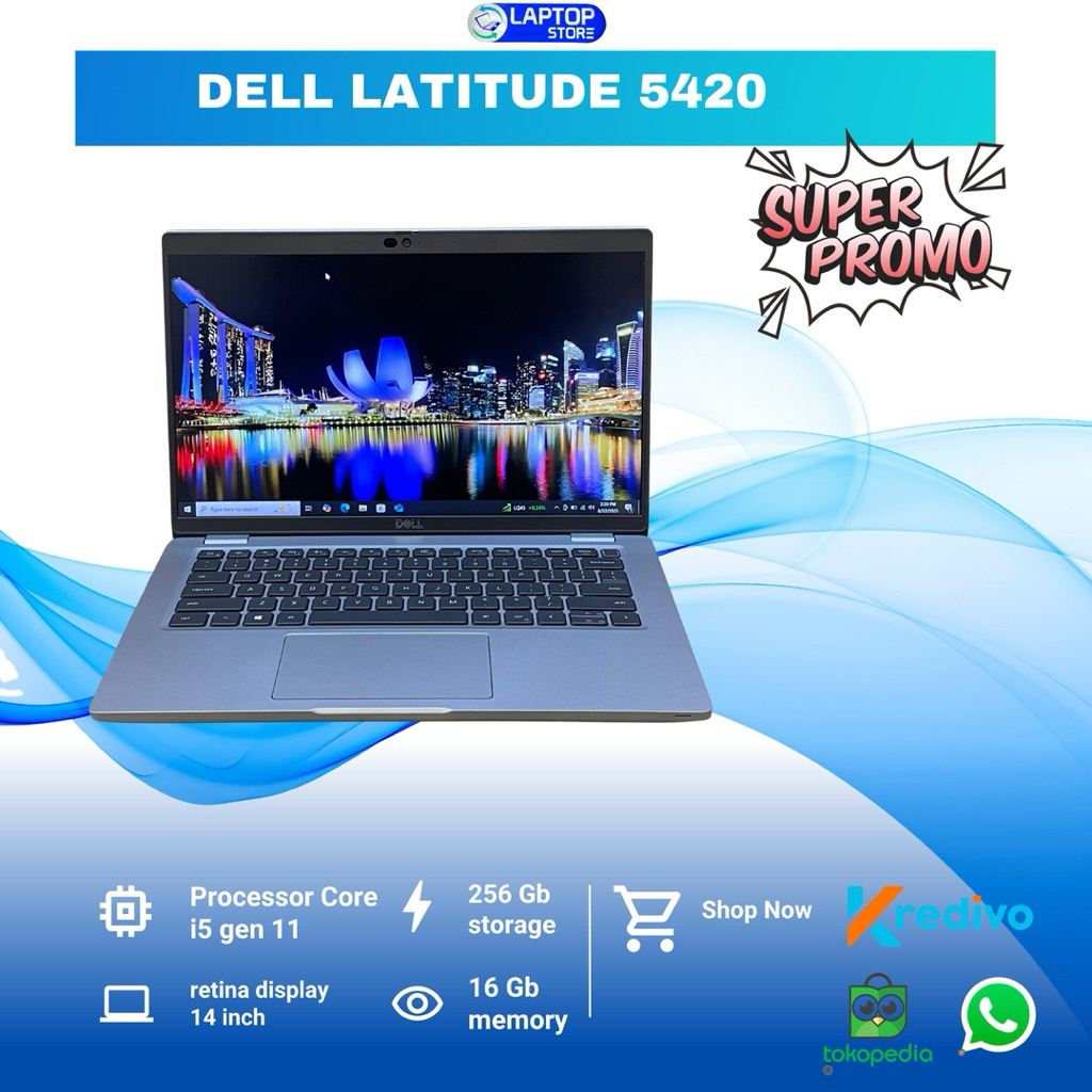 Dell Latitude 5420 Core i7 Gen 11 Ram 16Gb ssd 256Gb