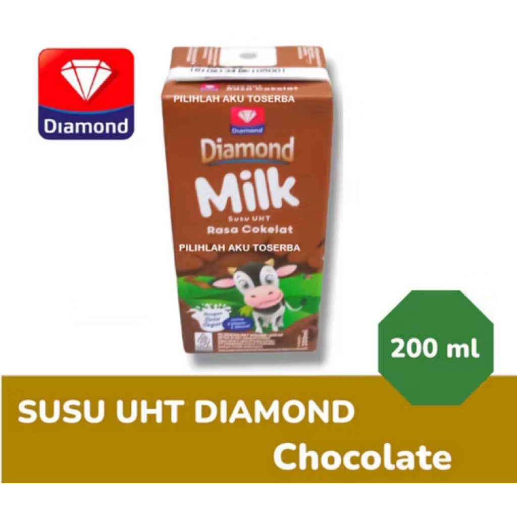 

Susu UHT Diamond 200ml Rasa Cokelat Minor 12 Pcs