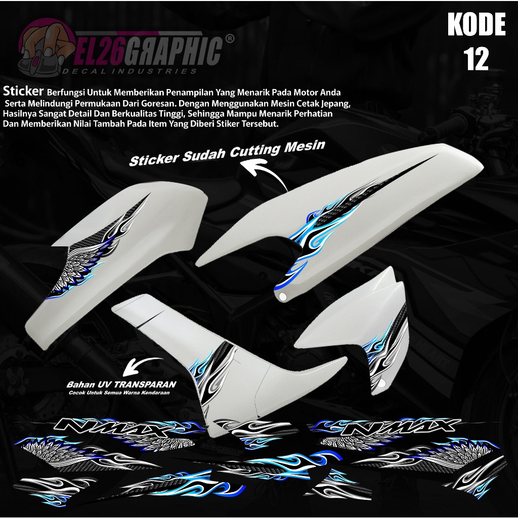 12 STRIPING YAMAHA NMAX OLD VARIASI - STICKER VARIASI MOTOR NMAX OLD