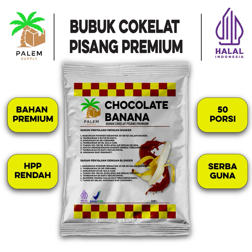 Bubuk Minuman Coklat CHOCO BANANA powder 1000gr - PALEM SUPPLY