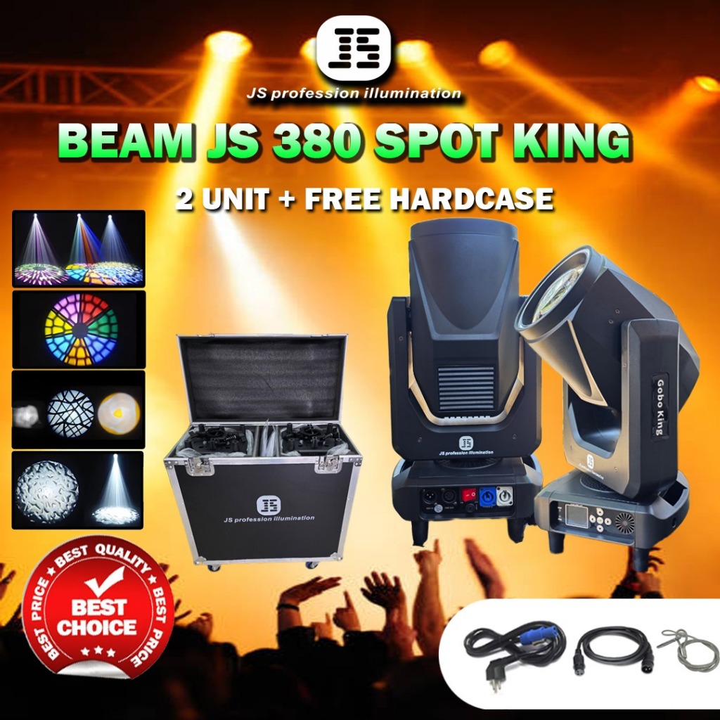 BEAM JS 380, SPOT KING/ GOBO KING. FREE HARDCASE BERGARANSI PENCAHAYAAN PANGGUNG