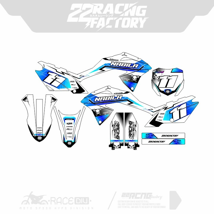 DECAL STIKER CRF / GORDONS/  KLX BF / KLX DTRACKER / KLX S OLD FULL BODY DESAIN COSTUM