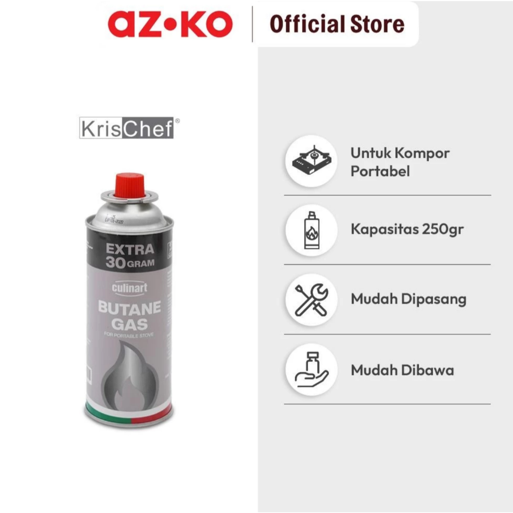 KRISCHEF 250 Gr Gas Butana Untuk Kompor Portable - Portable Stove Gas