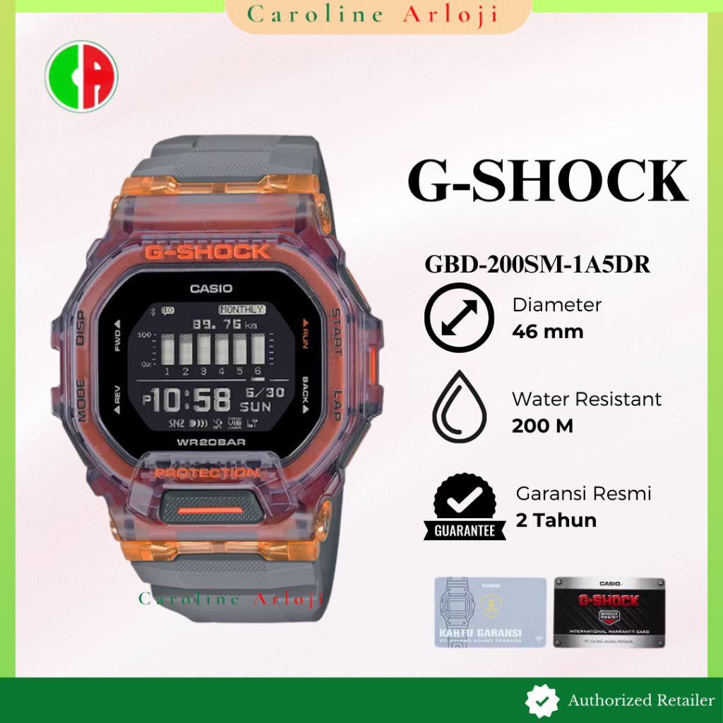 ORIGINAL Jam Tangan Pria G-Shock GBD / GBD-200SM-1A5DR / GBD-200SM-1A6DR Garansi Resmi