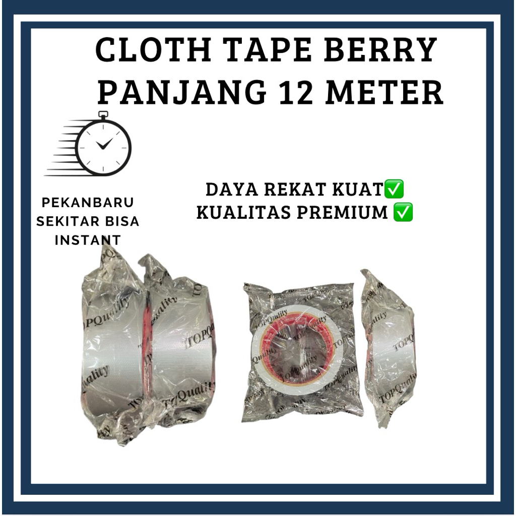 OBRALL CLOTH TAPE MATIC - LAKBAN JILID - LAKBAN KAIN - LAKBAN WARNA SILVER  - MERK MATIC-LAKBAN KAIN