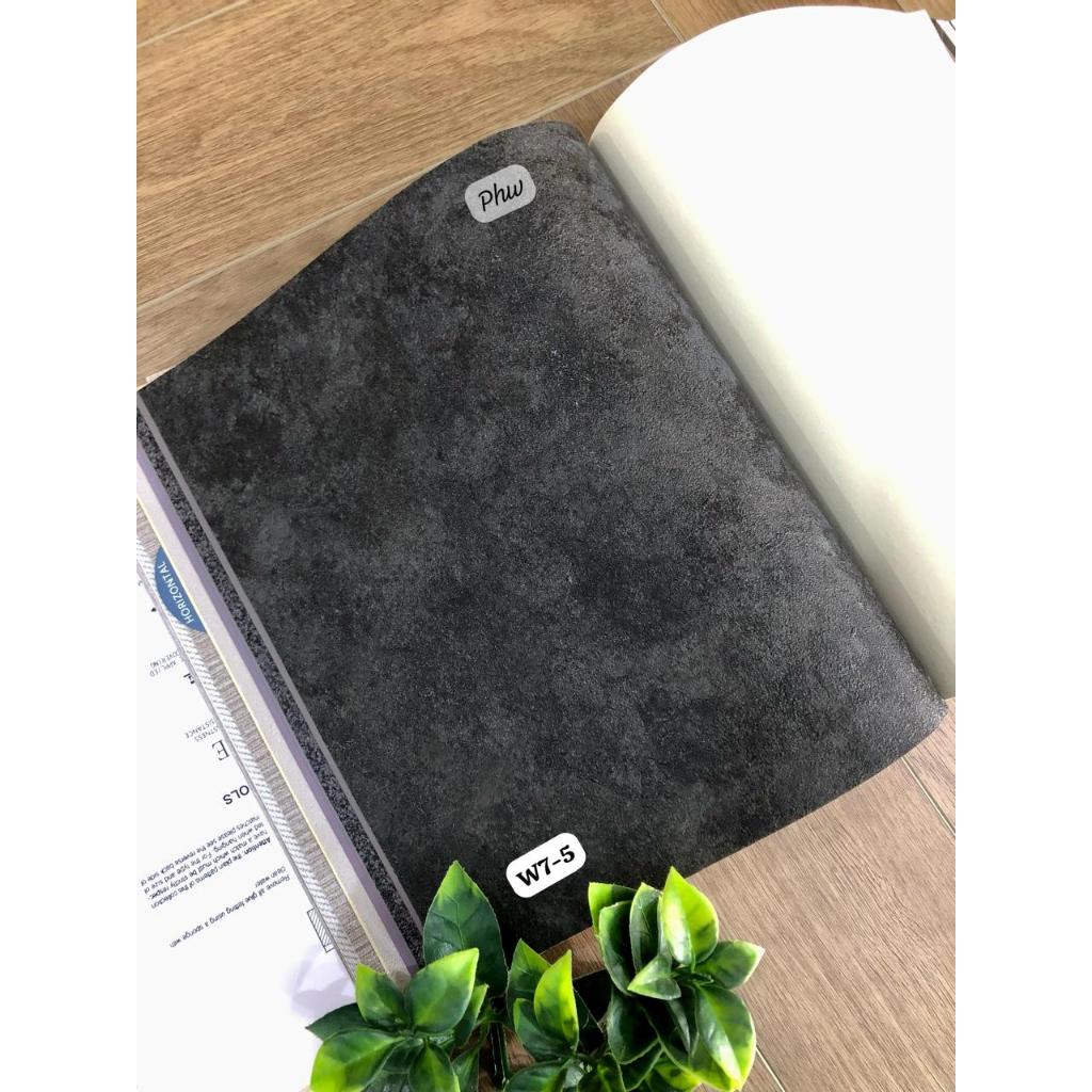 WALLPAPER DINDING SEMEN TEMBOK INDUSTRIAL HITAM ABU PUTIH FLO