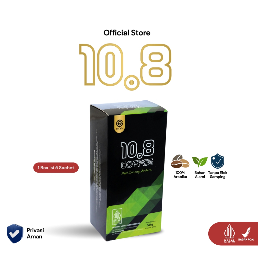 

10.8 - Kopi Lanang Arabika Peaberry - 1 Box 5 Sachet