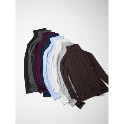 NEW Women HEATTECH Extra Warm Cashmere Blend Kasmir Campuran Ekstra Hangat (Kerah Tinggi) Turtleneck