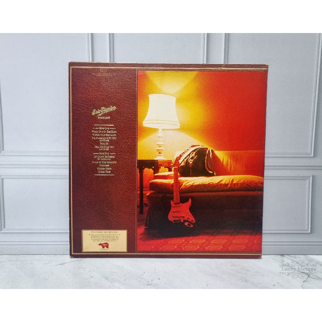 Vintage Piringan Hitam Eric Clapton "Backless" Vinyl LP 1978