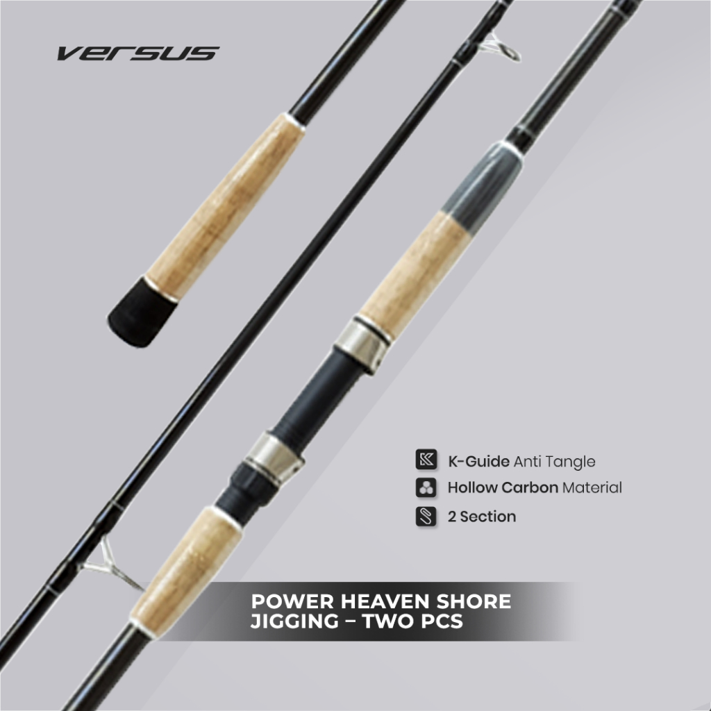 Joran Carbon Power Heaven Shore Jigging 2 Sambung – 270cm & 300cm