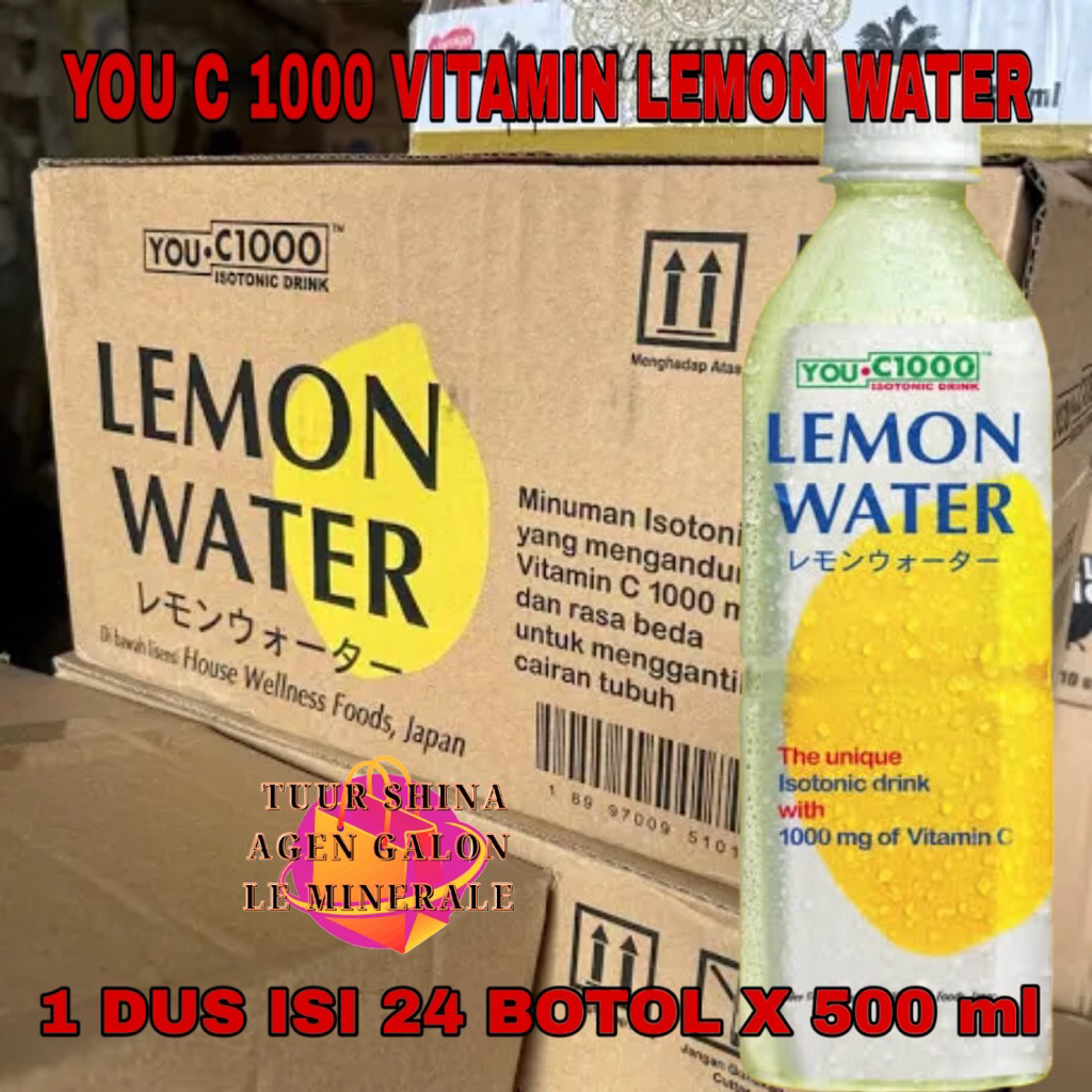 

YOU C 1000 LEMON WATER & ORANGE WATER 500 ml 1 DUS ISI 24 BOTOL