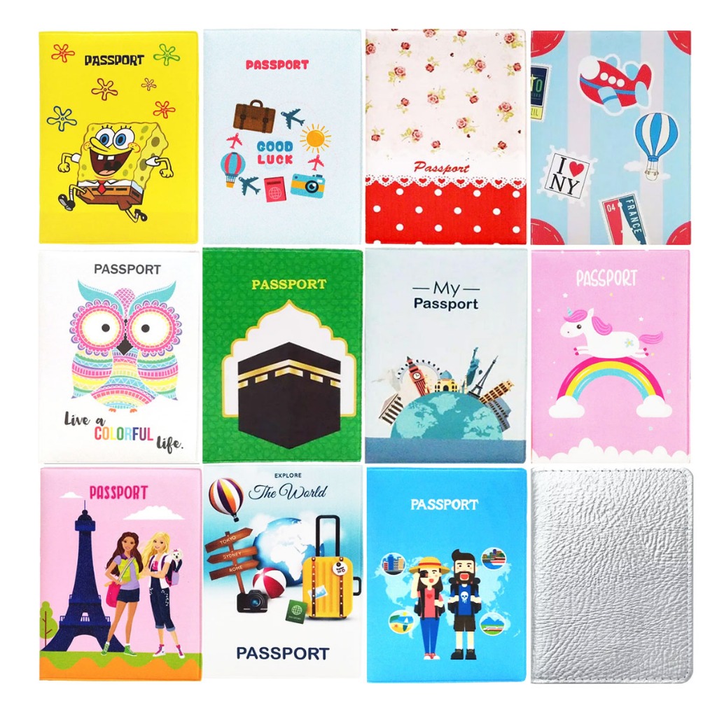 Sampul Paspor Cover Passport Aneka Motif Lucu Unik Aesthetic Travel Pasport Case Tempat Passport Doc
