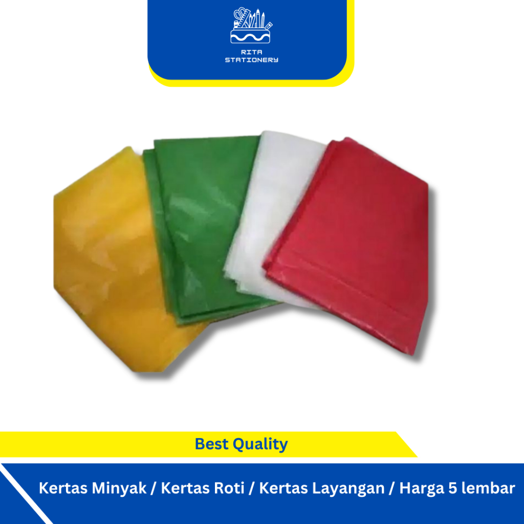 

Kertas Minyak / Kertas Roti / Kertas Layangan / isi 5 lembar