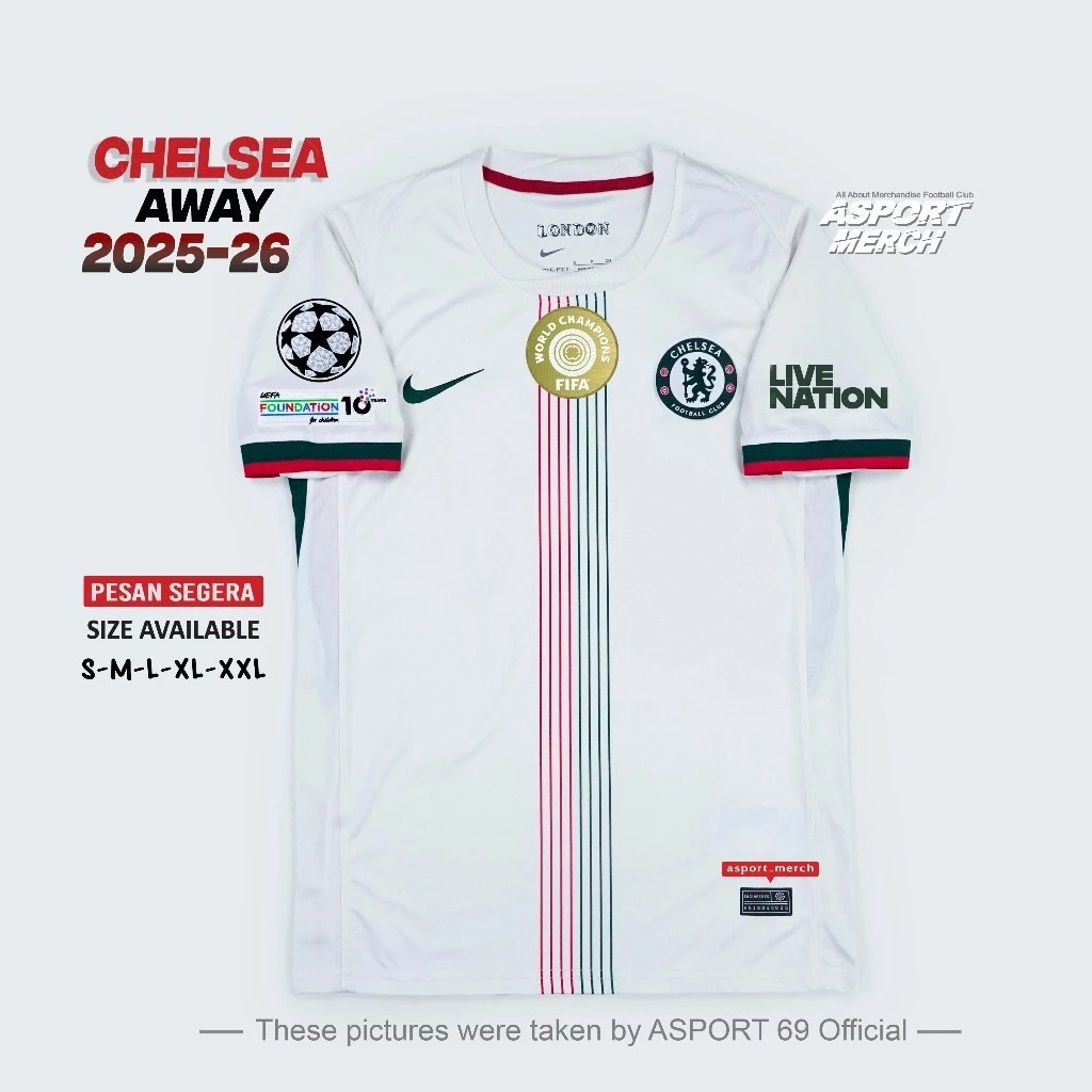 JERSEY CHELSEA AWAY 2025 2026 TERBARU CHELSEA