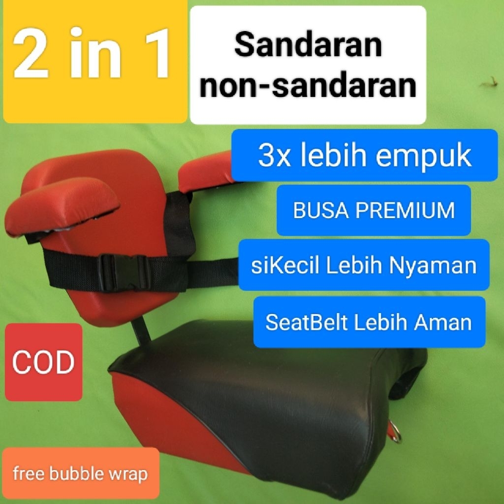 [si Empuk ] Jok Boncengan Anak untuk Beat Vario Vega ZR  dan motor Matic Motor Listrik